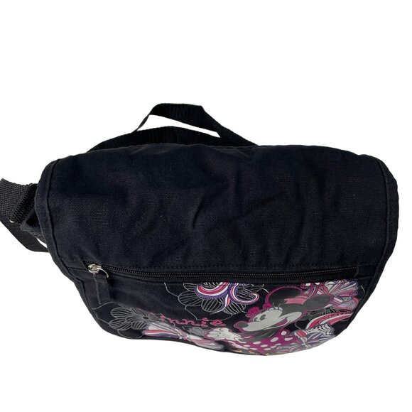Disney Minnie Mouse Crossbody Purse Black Pink Handbag Boho Chic u Adjustable St - Picture 4 of 6
